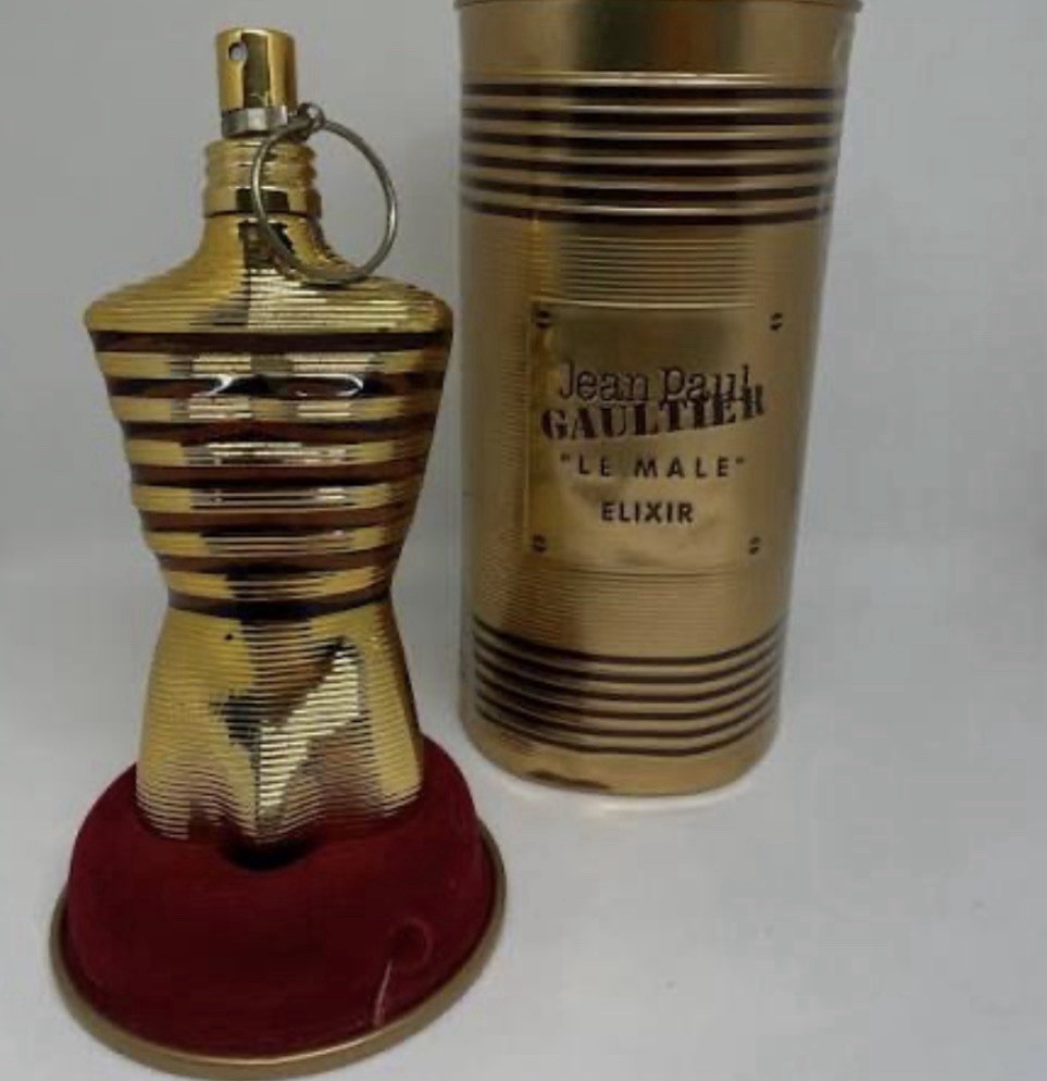 Jean Paul Gaultier Le Male Elixir Men's Fragrance Gold Bottle