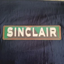 4" X 15-3/4" Metal Sign Wall Art Man Cave Garage Bar Gas Station Oil Sinclair