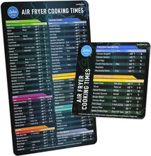 Air Fryer Magnetic Cheat Sheet Set - Air Fryer Accessories Cookbook - as Seen on
