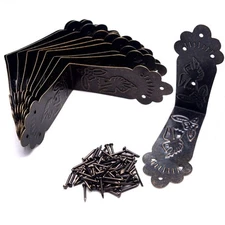 10 Pcs Metal Corner Guard Decorative Box Corners Right Angle Bracket for Chair