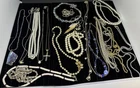 Costume Jewelry Necklace Lot Of 20 Vintage To Recent Gold Tones & Silver Tones