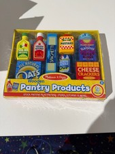 Melissa  Doug Kitchen Food Play Wooden Pantry Products Ages 3 New Sealed 9 Pc