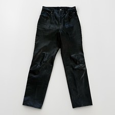 Vintage Harley Davidson Black Leather Pants - CA 03402 - Women s Size 28x30