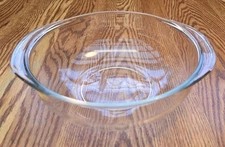 VTG Pyrex #024 Clear Glass 2 Qt. Round 8 1/2" Casserole Bowl Dish Flawless VG