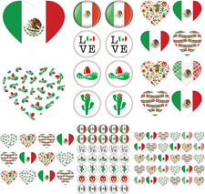 230 Mexican Flag Stickers for Fiesta Elements and Party Decorations
