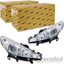 2x TYC H7/H1 SCHEINWERFER LINKS+RECHTS MIT LWR+MOTOR für PEUGEOT 207/207+ 06-13
