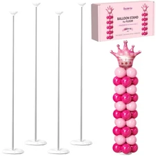 Bezente Balloon Column Stand Kit Set of 4, 6.6ft