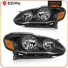 For 2003-2008 Toyota For Corolla Headlights Replacement Front Corner Pair Set