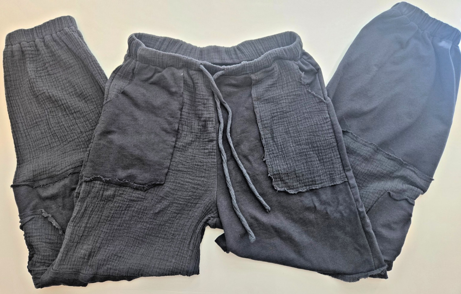 Women's Charcoal POL Shadow Patchwork Raw Edged C… - image 4