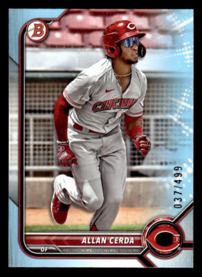 Allan Cerda 2022 Bowman Draft - Chrome Asia Refractor Sky Blue #BD-22 SN