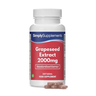Traubenkernextrakt 2000mg - 360 Tabletten - SimplySupplements