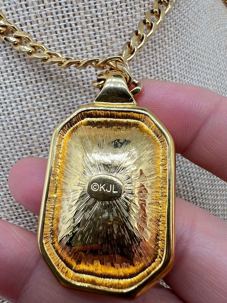 Vintage Kenneth Jay Lane Necklace 28" Heliotrope … - image 4