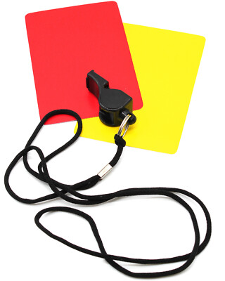 Trainer-  oder Schiedsrichter- Set, 3- teilig, mit Pfeife & 2 Karten
