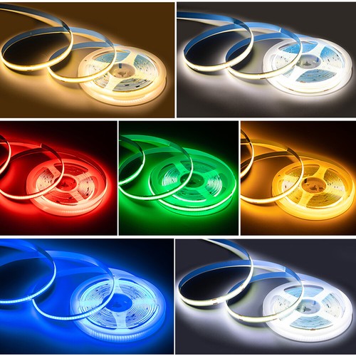 DC12V/24V Flexible COB LED Strip Rope Lights for Home Party Boat Car 528LEDS/M - Picture 1 of 42