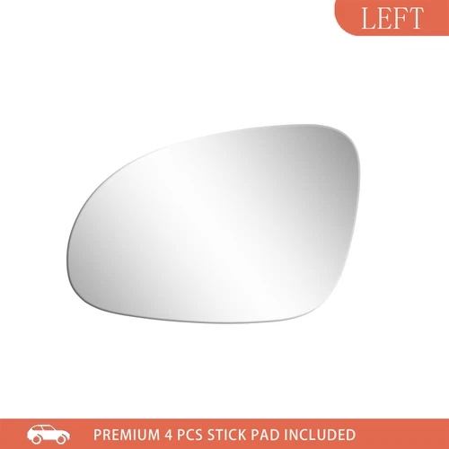 Flat Mirror Glass Replacement Fits 2006-2009 VW EOS Rabbit Driver Left Side LH
