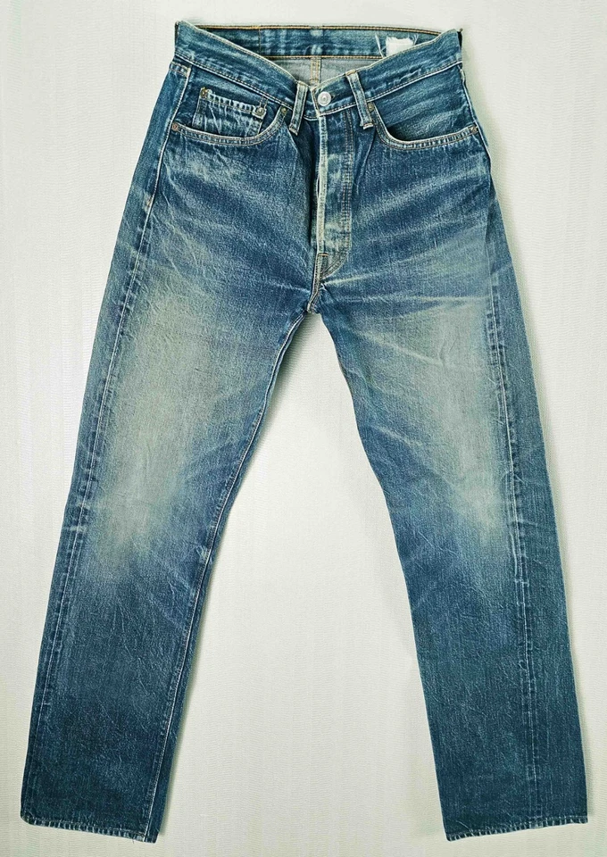 LO ÚLTIMO DE COLECCIÓN EE. UU. Hombres Caña de Azúcar 1966 Borde Botón 6 Jeans Denim 30 x34 (Ajuste 27x30) Foto 2 de 4