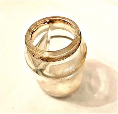 VINTAGE Ink Well Bottle 2 TWO COMPARTMENTS Divided Collectible Bottle