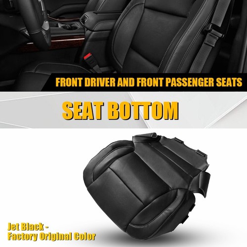 For 2015 - 2019 Chevy Silverado Tahoe GMC Yukon Driver Bottom Leather Seat Cover - Picture 12 of 15