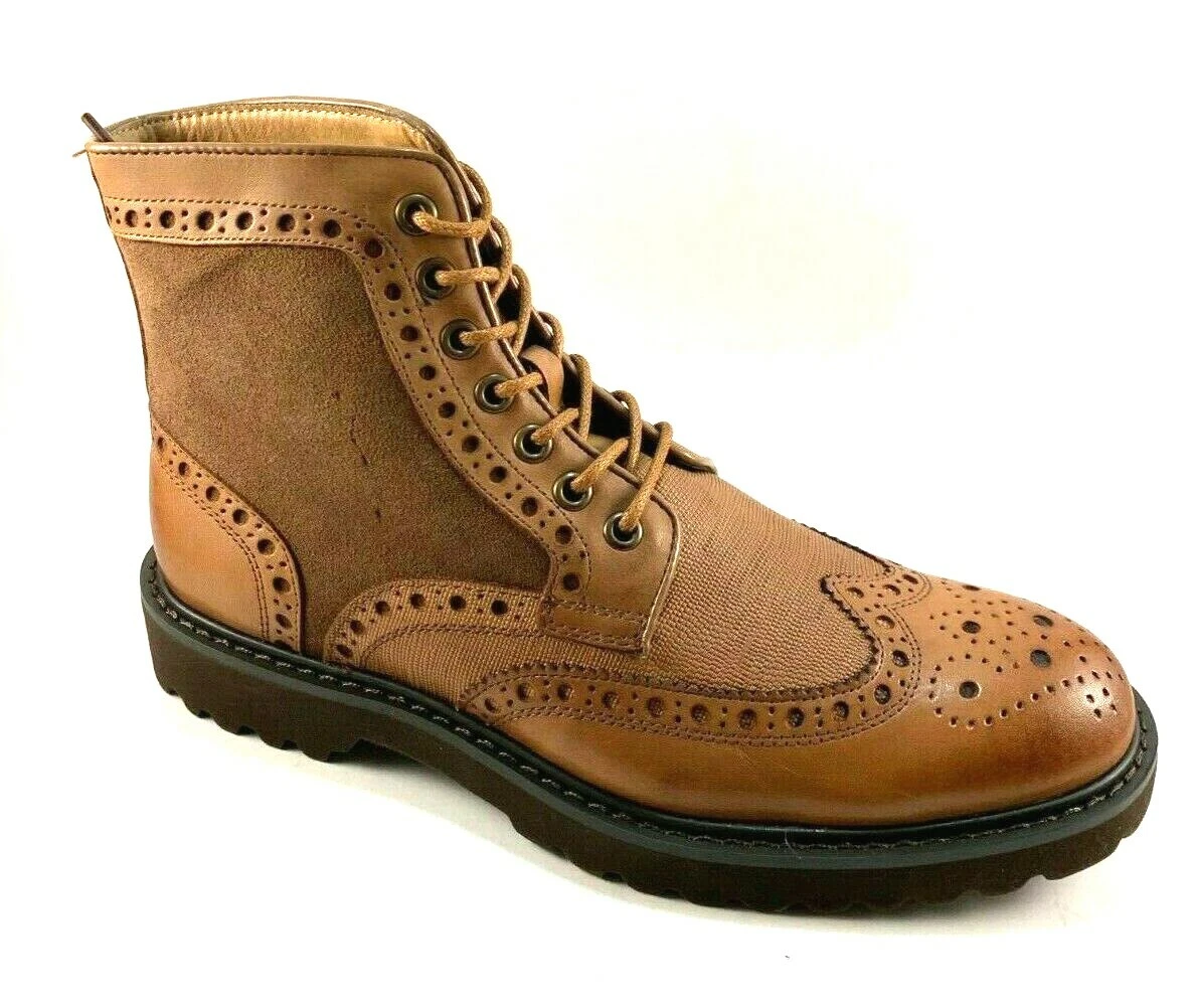 La Milano Cabey Brown Leather Lace Up Boot Size 13 La Milano Lace Up Boots for Men for Sale | Shop New & Used  main image 3