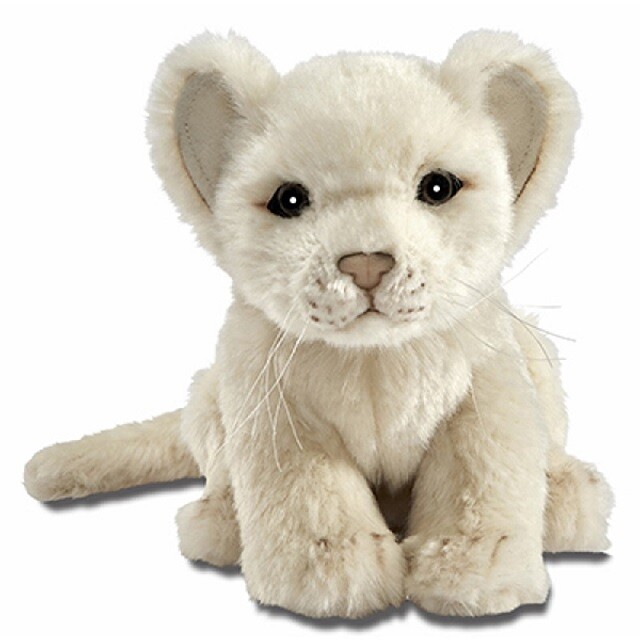 Hansa Toy 7291 White Lion Baby Sitting 17 cm Plush Toy Stuffed Animal
