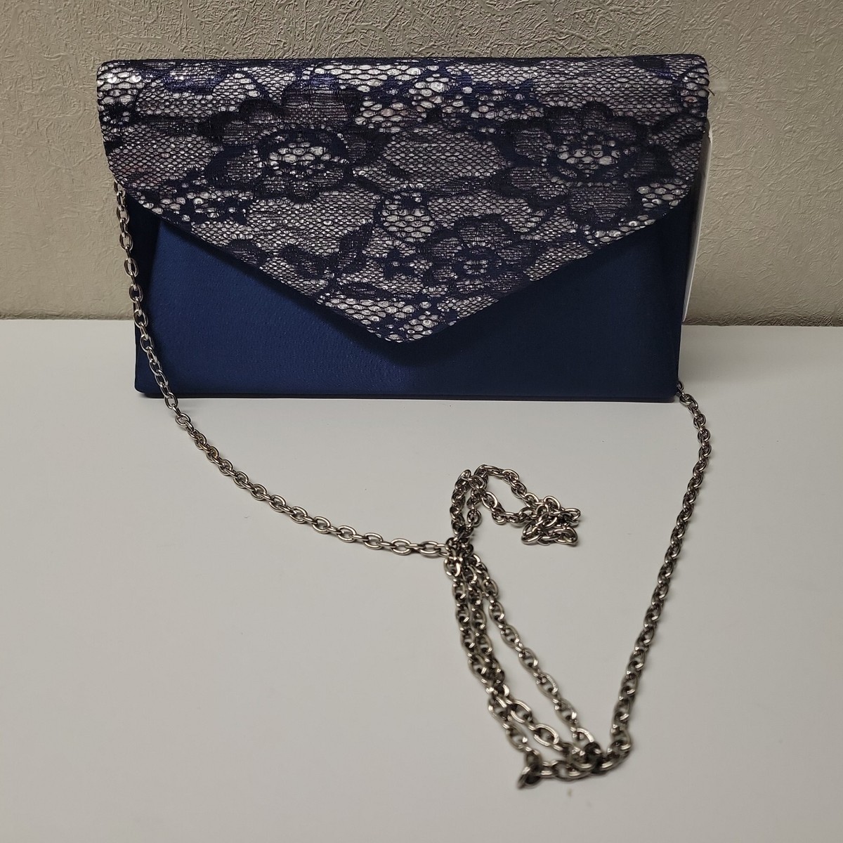 GUNNE SAX by JESSICA McCLINTOCK Navy Blue Evening Bag Clutch Purse
