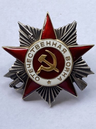SOVIET USSR RUSSIAN ORDER OF PATRIOTIC WAR OF THE SECOND DEGREE SILVER WW2 1944 - Picture 8 of 8