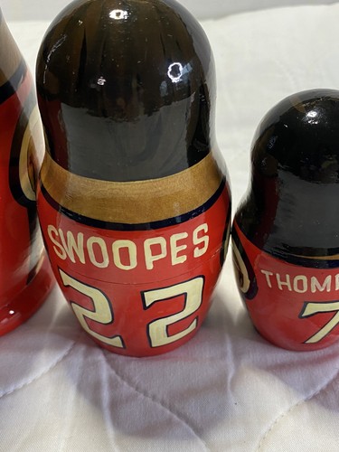 Houston Comets WNBA Nesting Dolls Cooper Thompson Swoops, Van Chancellor EUC - Picture 6 of 18