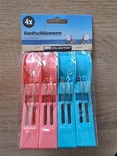 4 Aus  Kunststoff  Strandtücher Clips