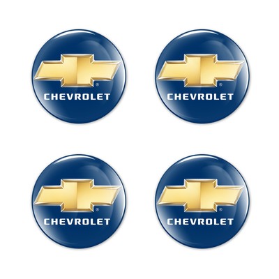 Chevrolet Stickers Emblem Logo Badge Center Caps 10-110mm self adhesive 4pc Dome