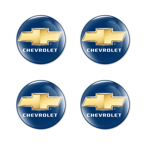 Chevrolet Aufkleber Emblem Logo Badge Nabenkappen 10-110mm selbstklebend 4 Stück Kuppel