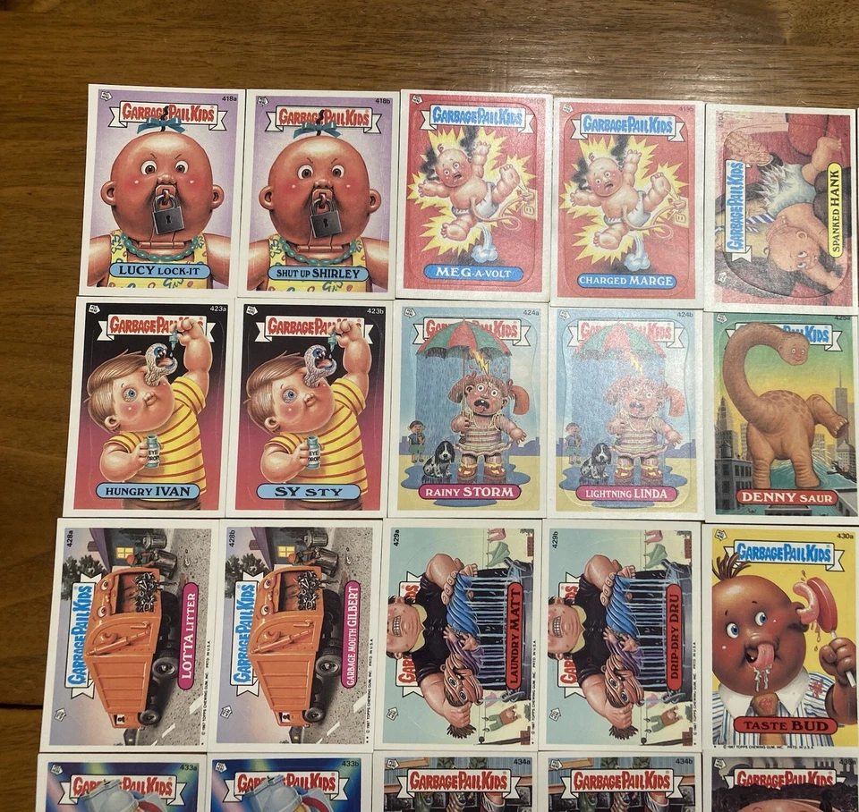 1987 TOPPS GARBAGE PAIL KIDS 11th SERIES 11 FULL SET 84/84 418A-459B A & B SETS - Image 2 of 4