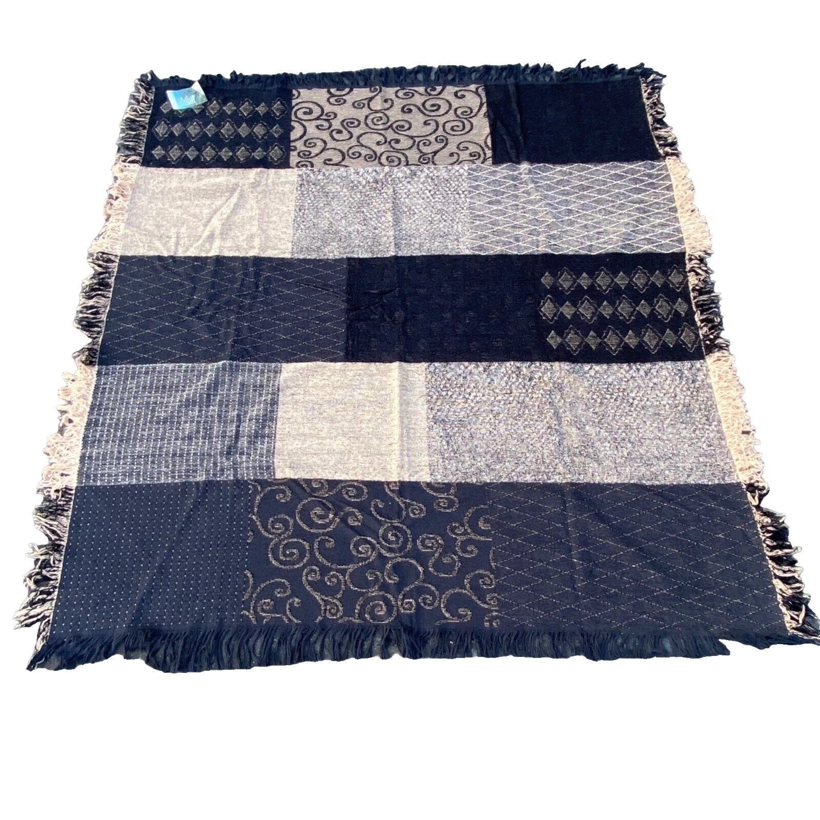 Patchwork Black Afghans & Throw Blankets