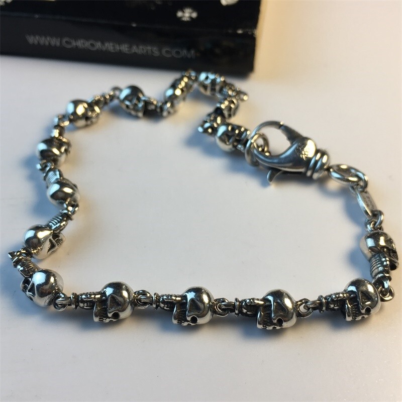 Chrome hearts 925 silver skull bracelet