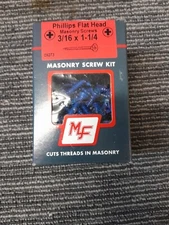 Midwest Fastener Masonry Screw Kit / Phillips Flat Head 3/16" x  1-1/4" #09273