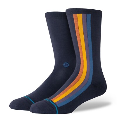 STANCE CAMINO CREW-SOCKEN. MARINEBLAU BUNT GEMUSTERT KISSEN BOGENSTÜTZE UK 6 - 13 W24