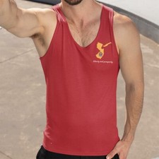 New Jersey UnisexTank-State Flag With Motto Printed