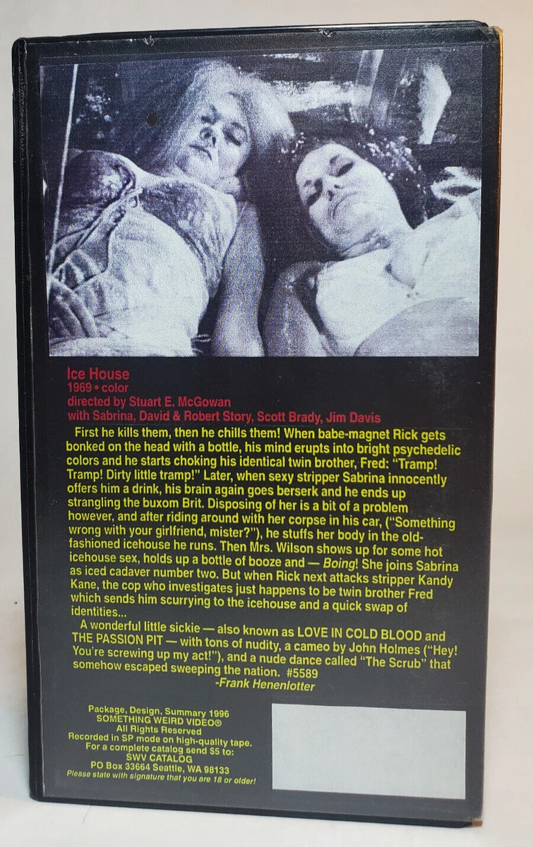 The Ice House SOMETHING WEIRD VIDEO swv VHS Frank Henenlotter's Sexy  Shockers | eBay