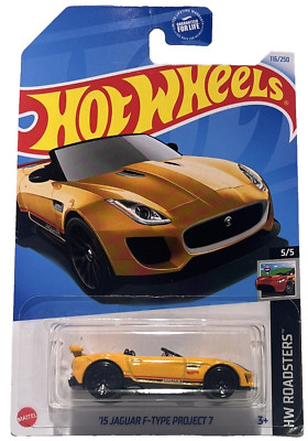 HOTWHEELS 15 JAGUAR F-TYPE PROJECT 7 #116/250 HW ROADSTERS 5/5 GOLD 1/24