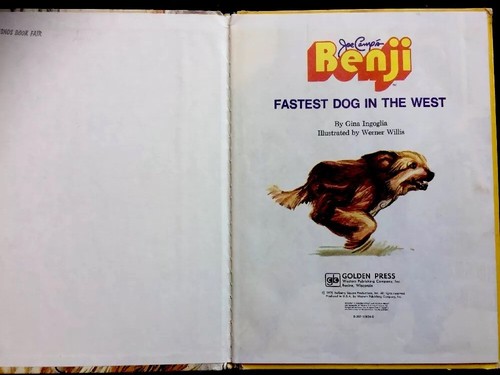 BENJI Fastest Dog In The West ~ Vintage 1970's Children's BIG Golden Book - Picture 2 of 3