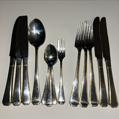 AUERHAHN Edelstahl With Gold Accent 13 Pieces