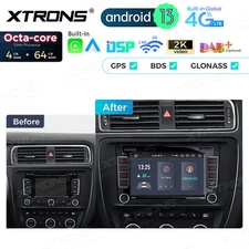For VW Jetta Passat 7" 8-Core Carplay Android 13 Car GPS Stereo Radio 4G 64G USB