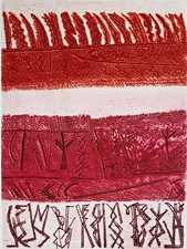 Riccardo LICATA "Porpora" 2011 xilografia originale datata firmata