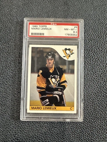 1985-86 Topps Rookie RC Mario Lemieux - Pittsburgh Penguins NHL PSA 8.5