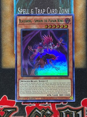 Yugioh Blackwing - Simoon The Poison Wind LDS2-EN040 Ultra Rare 1st Ed ...