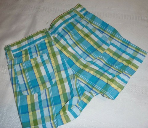 Gymboree Sea Splash Size 5 Adjustable Waist Plaid Shorts NWT - Picture 2 of 3
