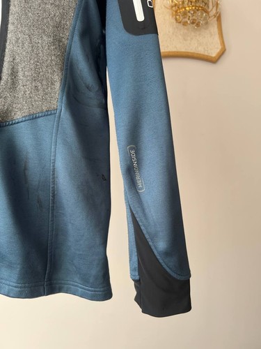 ORTOVOX MERINO INSIDE HOODY FULL ZIP BLUE FLEECE JACKET WOOL MENS SIZE M - Picture 10 of 17