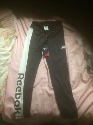 Reebok Leggings/Tights Small 8 - 10 TE Linear Logo Poly Tight UVP 36,99 GYM