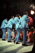 American Vocal Group Four Tops perform on the set of a pop music t- Old Photo