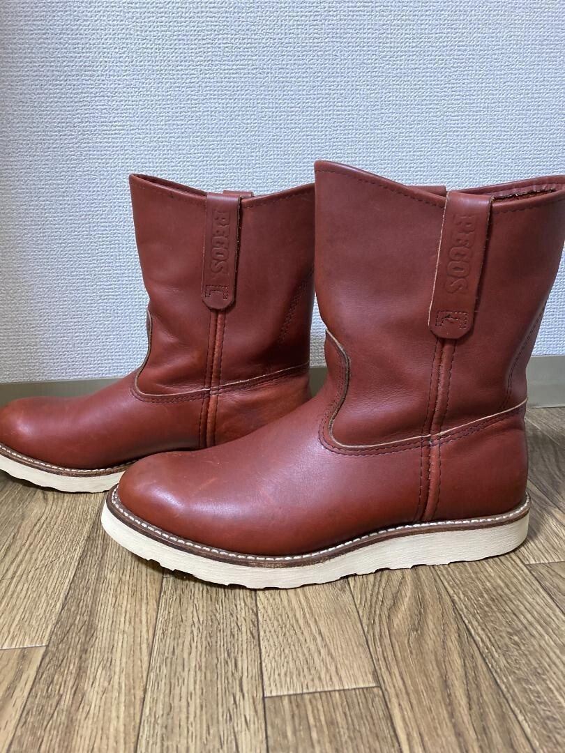 Red Wing 8866 Pecos Boots Mens US8.5E Brown Leather Plain Toe