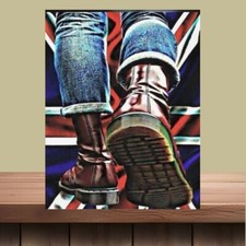 Dr Martens Boots metal wall sign mod punk retro ska man cave union jack 80s bar
